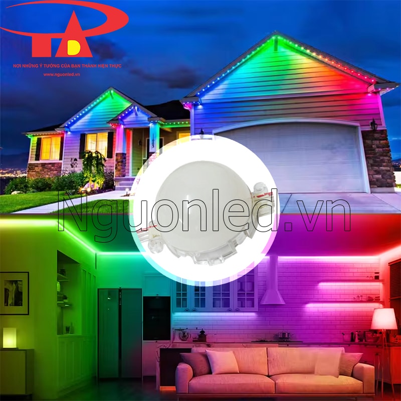 Led bát f50 full color dùng để trang trí viền nhà ngoài trời