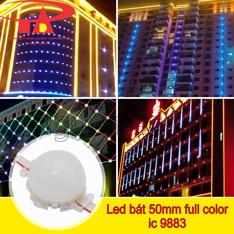 Led bát full color 50mm bóng đầu đục