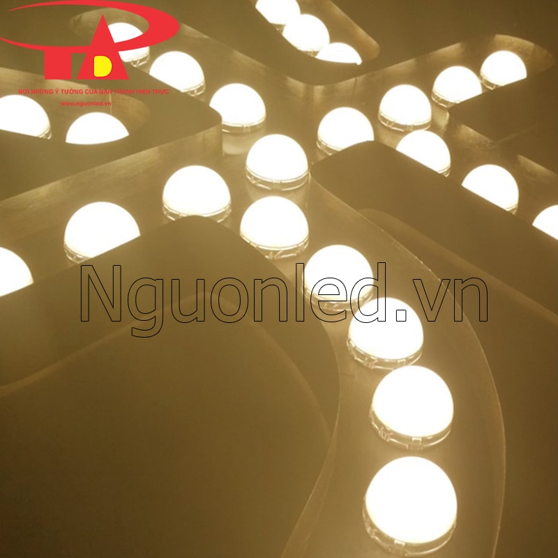 Led bát 50mm màu vàng đầu đục