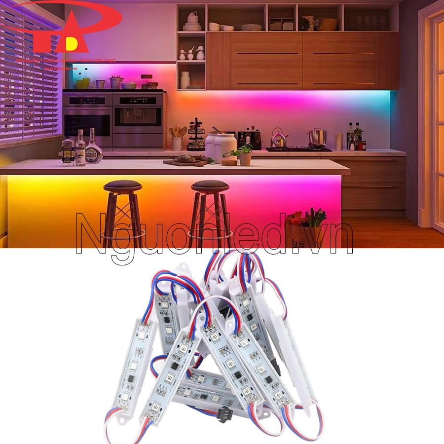 Led hắt ba bóng full color trang trí nhà bếp