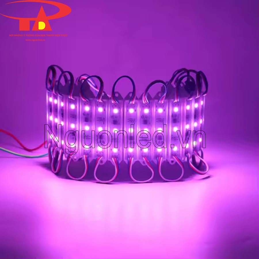 Led hắt ba bóng màu hồng