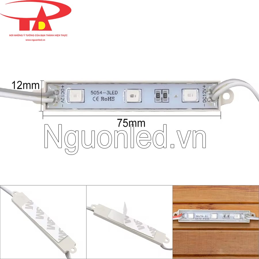 Led module 3 mắt samsung màu xanh lá