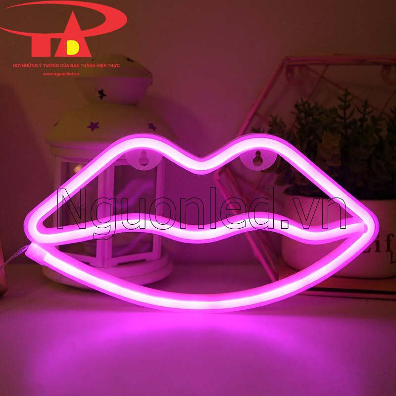 Đèn led neon sign 12V màu hồng