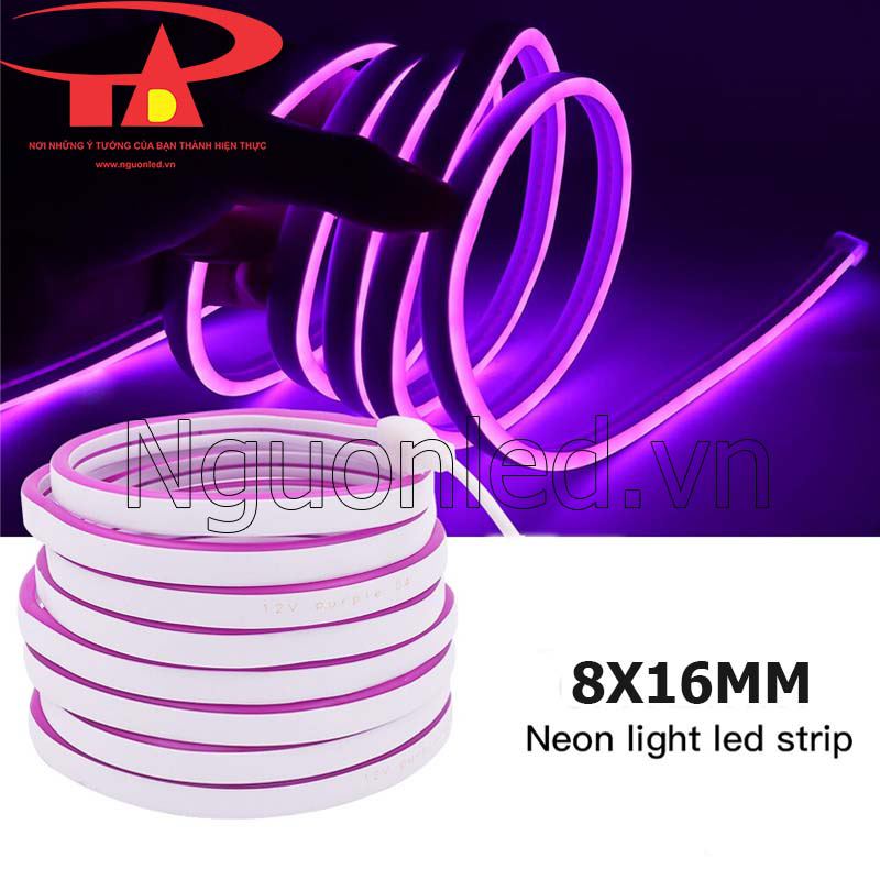 Đèn led dây neon flex 12V màu tím