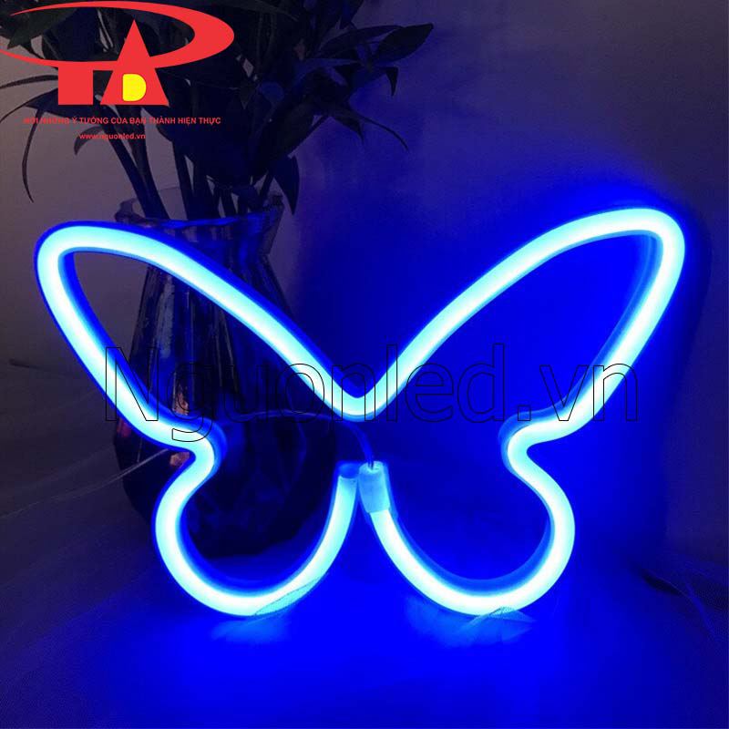 Đèn led neon sign 12V màu xanh dương