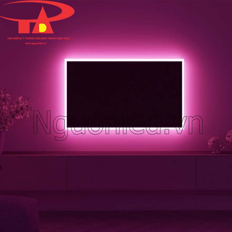 Led dây dán ziczac 12v màu hồng