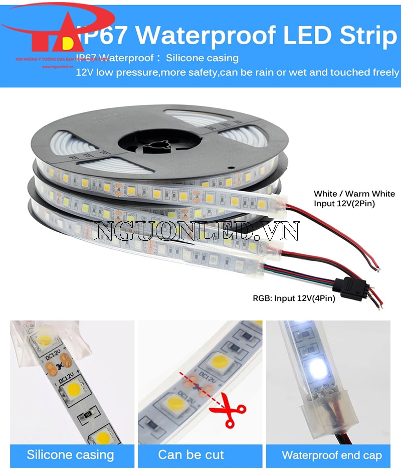 Dây led dán 12v 5050 có keo