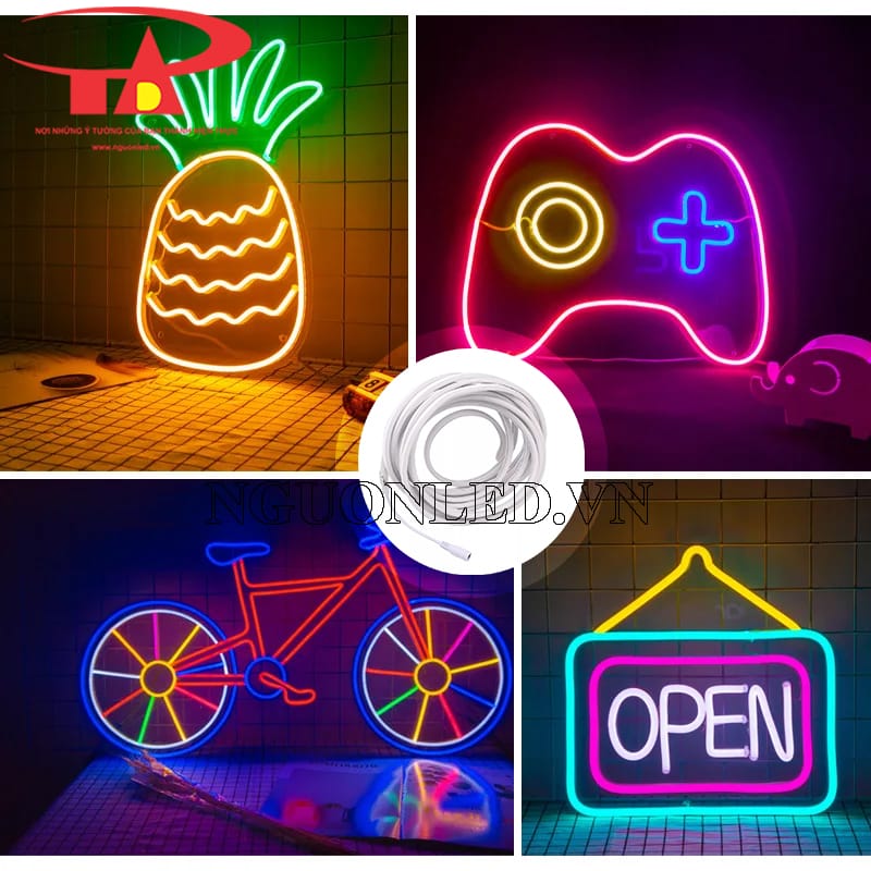 Led dây neon 12v dùng trang trí chữ