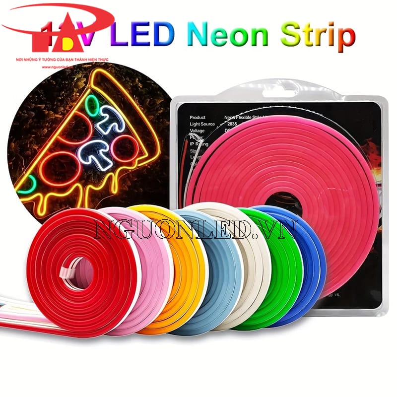 Đèn led neon sign 12V nhiều màu