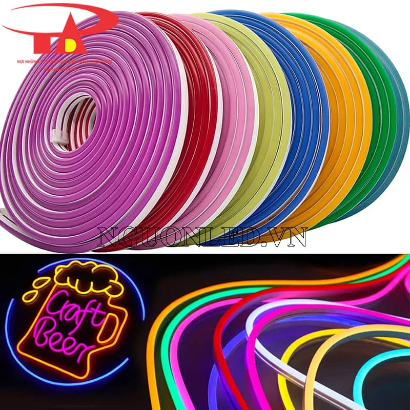 Đèn led dây neon flex 12V nhiều màu