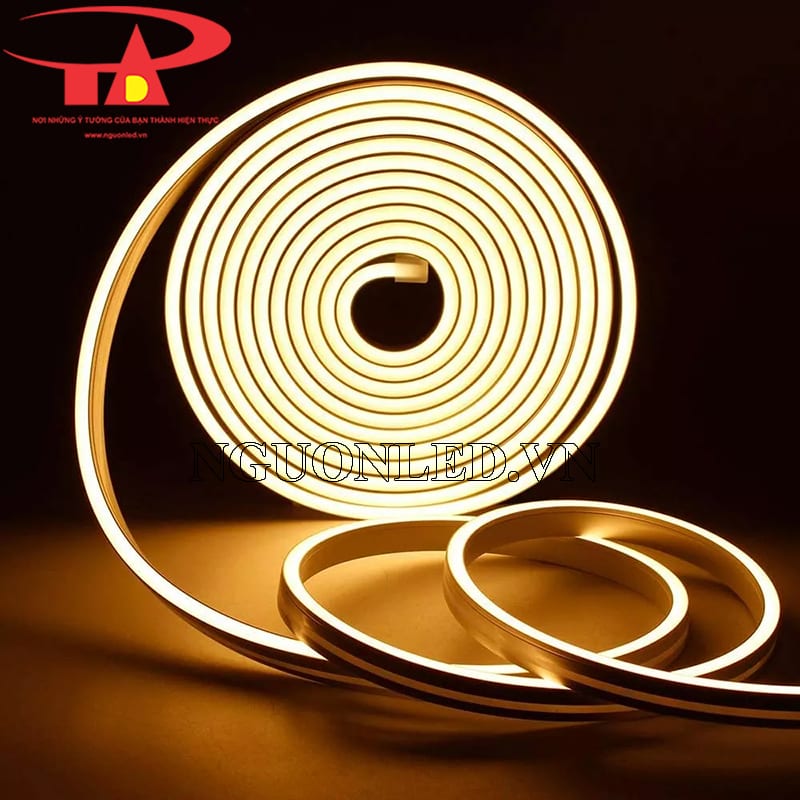 Đèn led dây neon flex 12V màu vàng