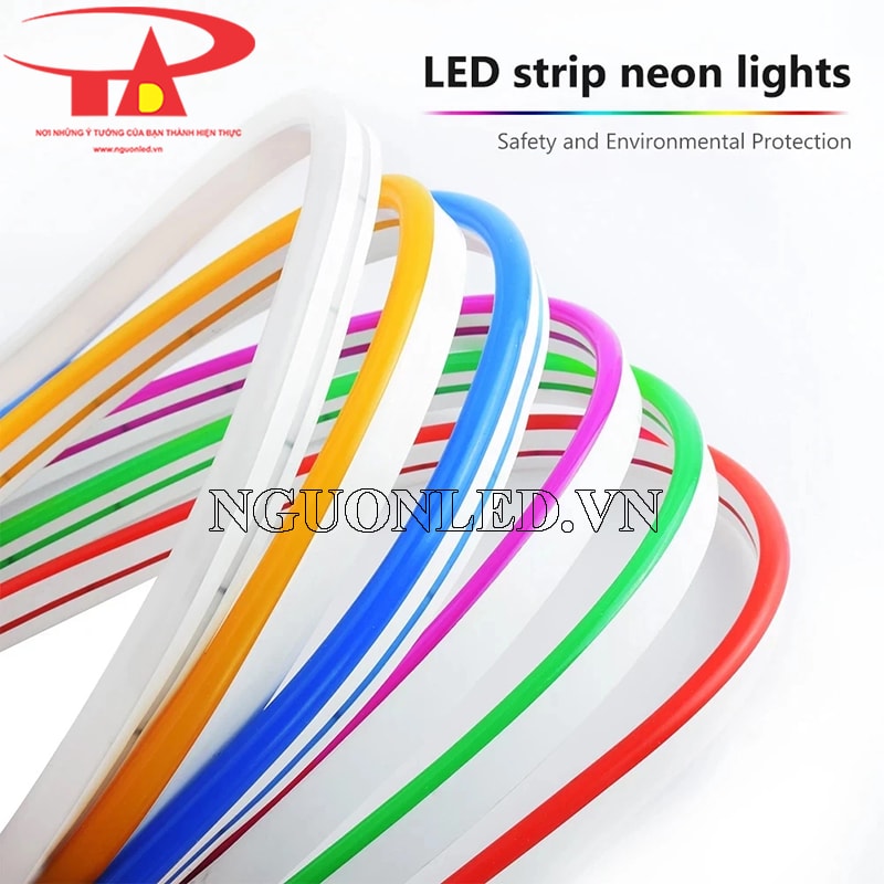 Đèn led dây silicon ống dẹp cuộn 5m