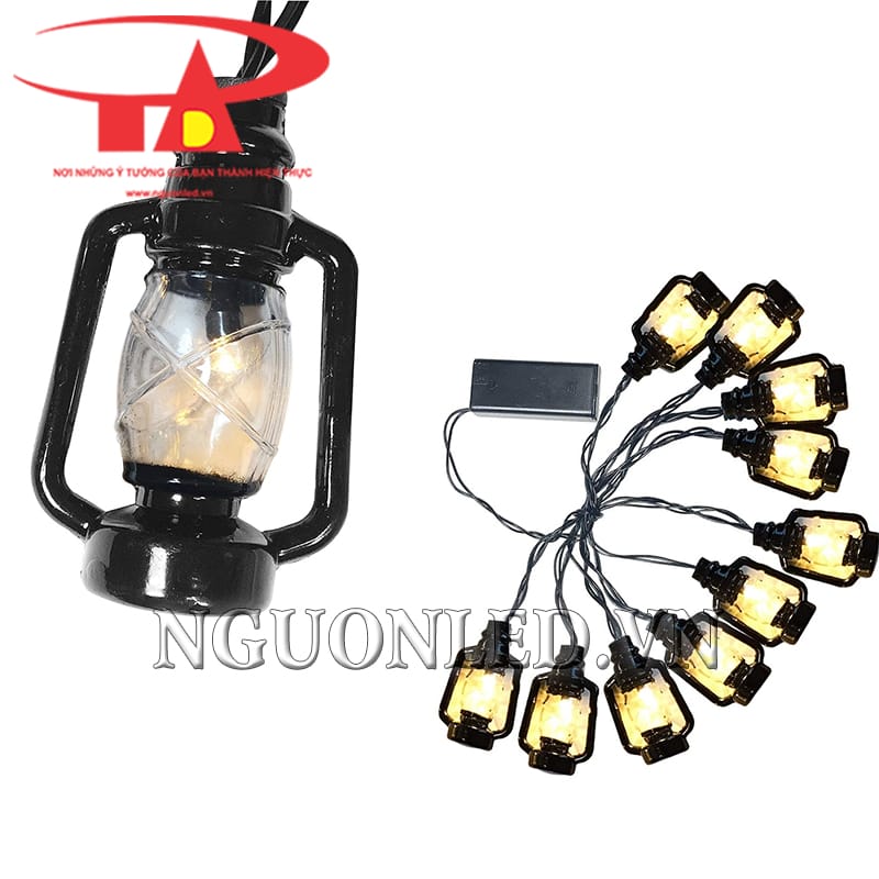 Ảnh dây led hình đèn dầu bão tại Nha Trang