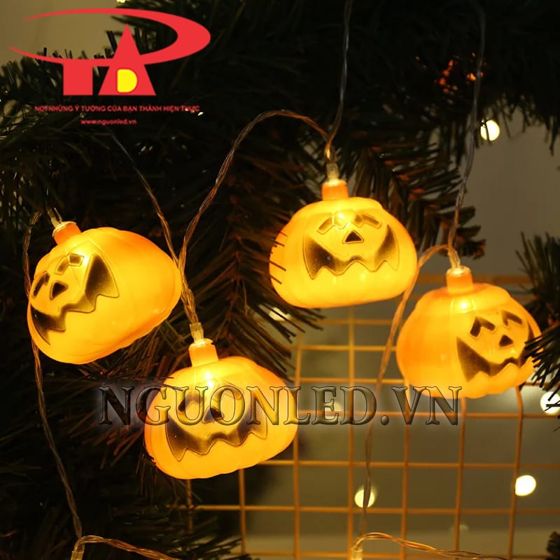 Ảnh led dây hình bí ngô trang trí halloween