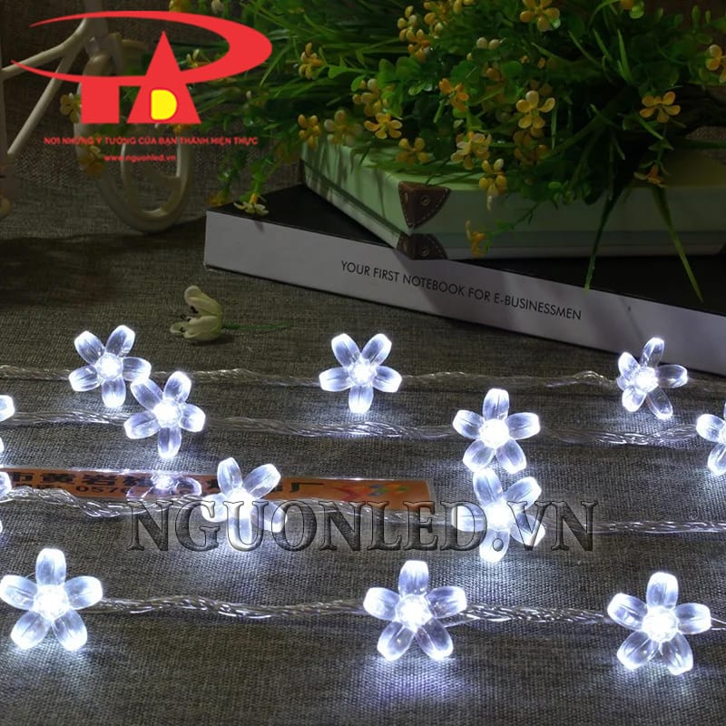 Ảnh dây led hoa anh đào màu trắng tại Đà Nẵng