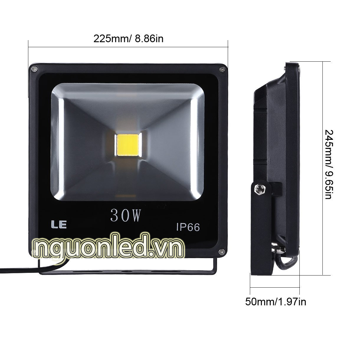 Đèn pha led 30W mỏng giá rẻ