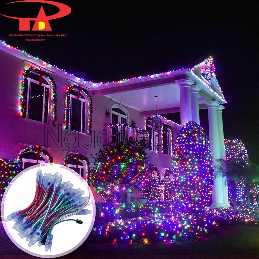 Led đúc F8 full color trang trí mặt tiền nhà, cửa sổ