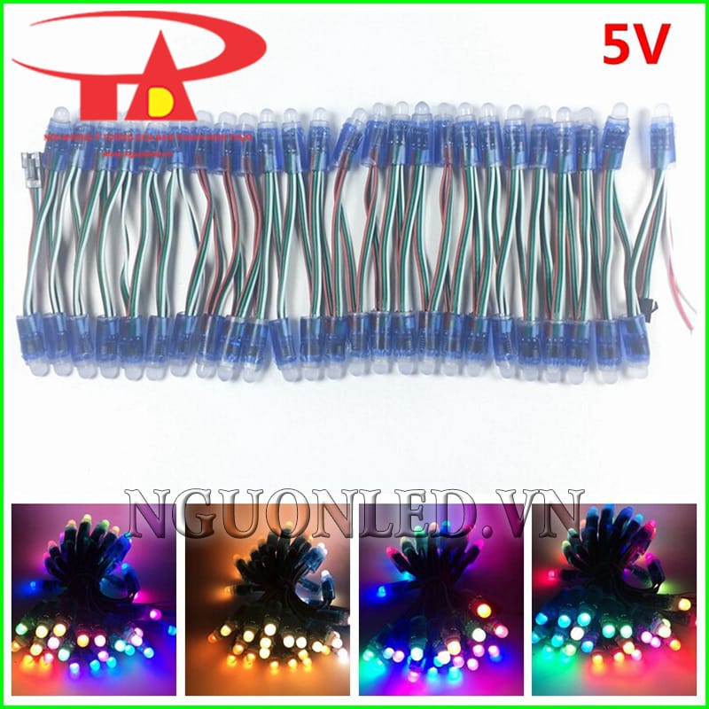 Led full color 1903, đầu 8mm đế 12mm