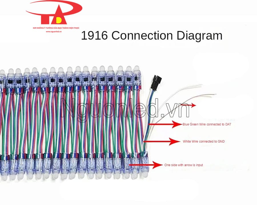 Led đúc f8 full màu ic 1916