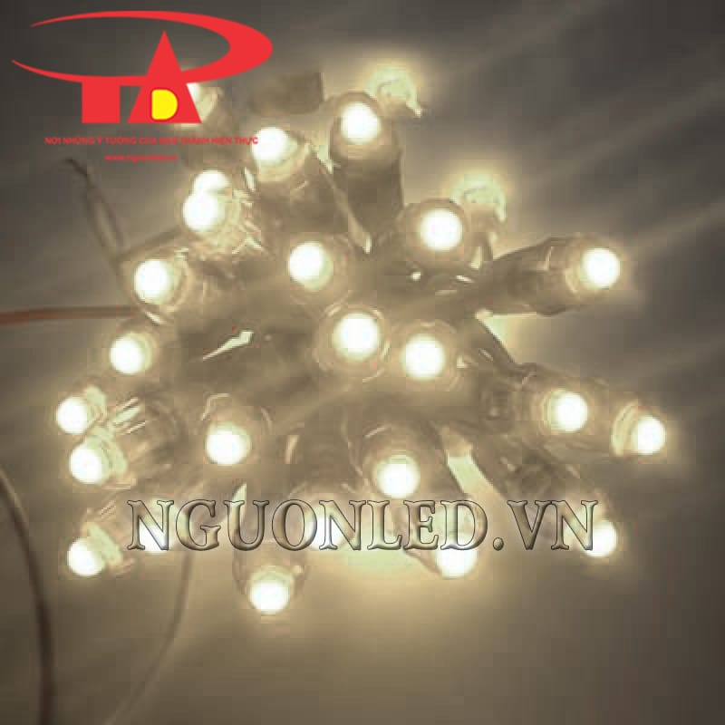 Led đúc F7 đế 12mm ánh sáng vàng loại tốt