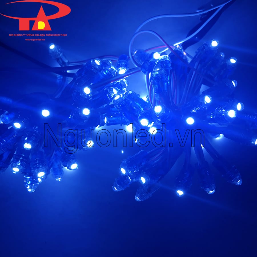 Led đúc F8 đế 12mm xanh dương