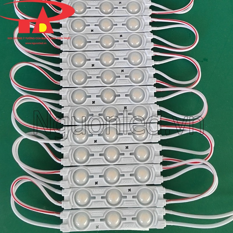 Led module 3 bóng samsung màu vàng dùng điện 12v