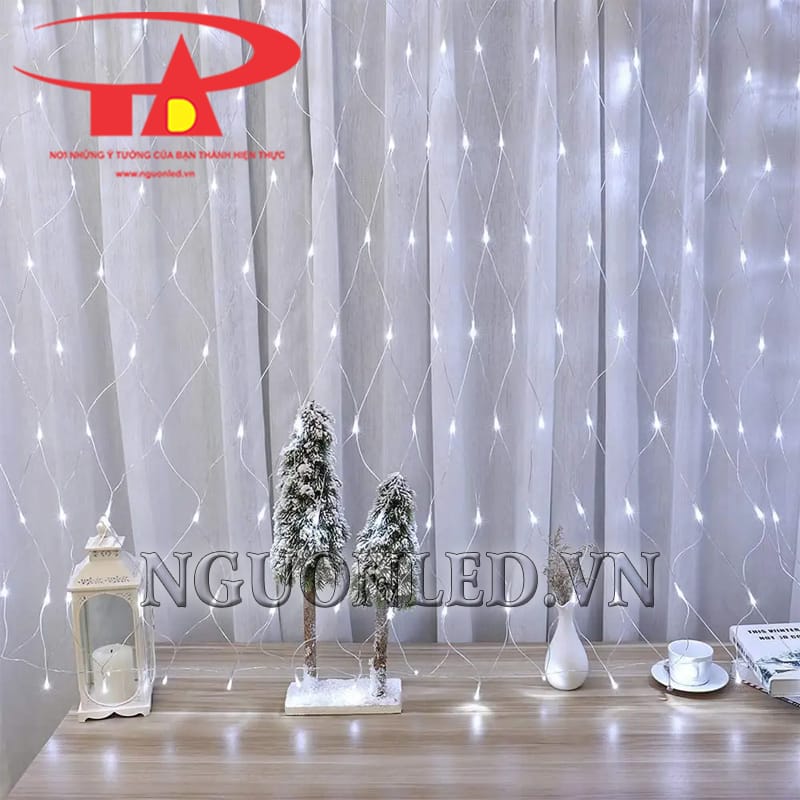 Ảnh led rèm dạng lưới 2x2m màu trắng giá rẻ