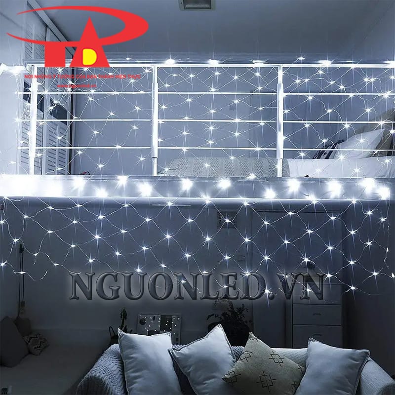 Ứng dụng led rèm mắt cáo 2x2m màu trắng