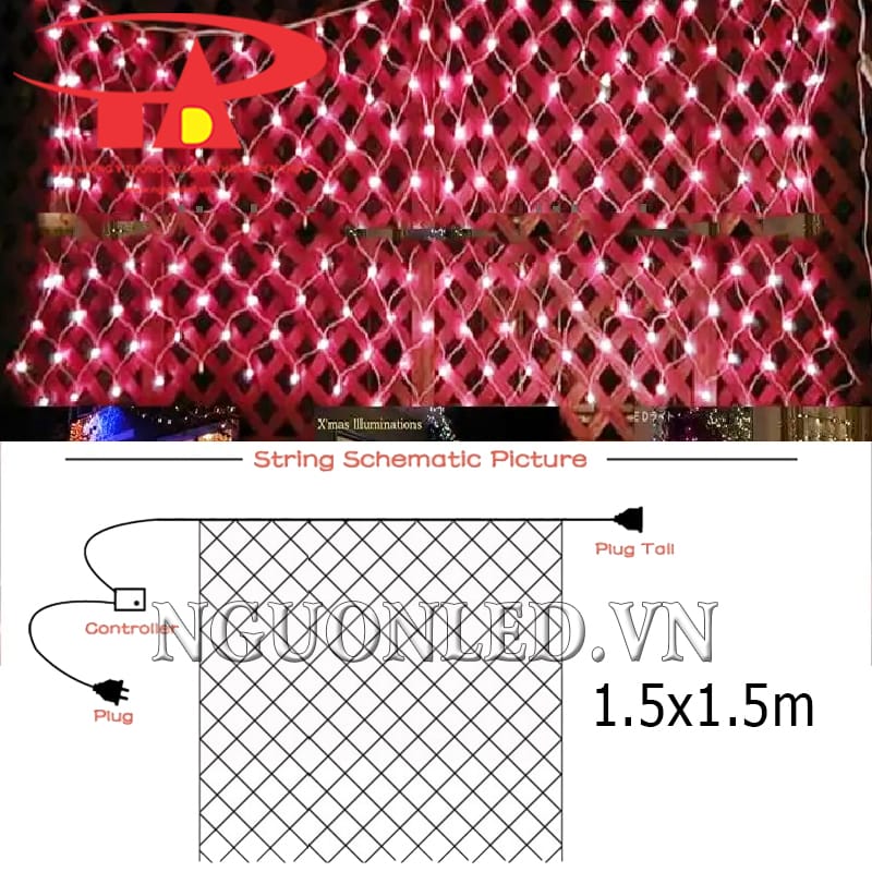 Thông số kích thước led lưới mắt cáo màu đỏ