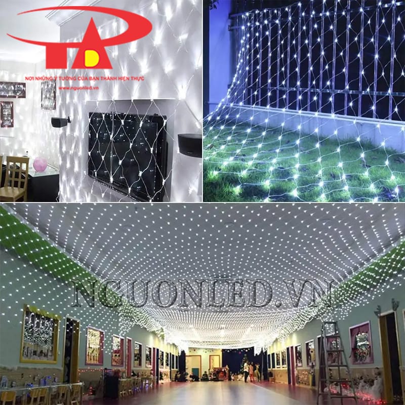 Ứng dụng led lưới mắt cáo 3x2m màu trắng tại Sài Gòn