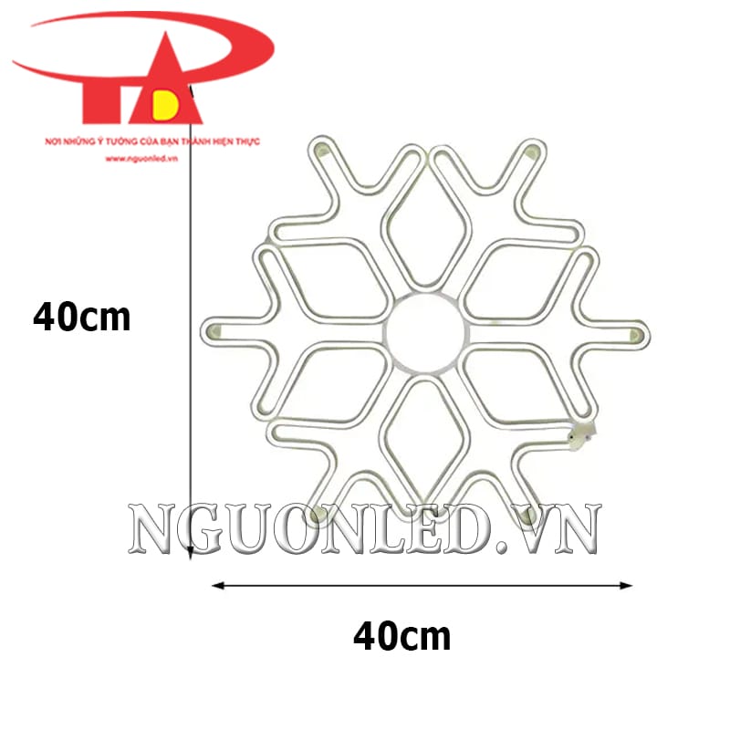 Thông số kích thước led bông tuyết màu trắng