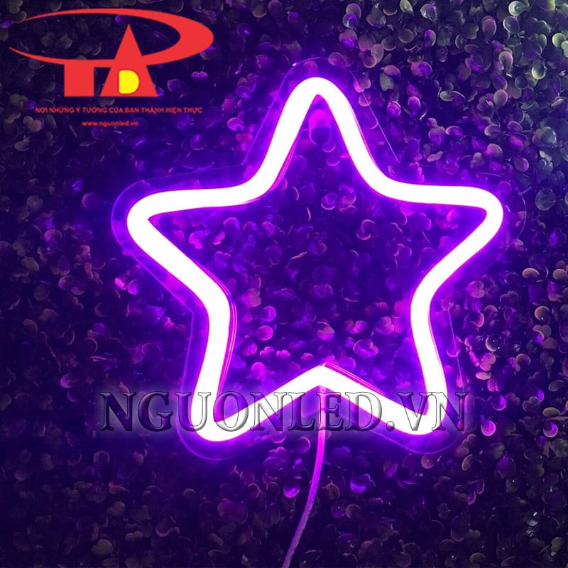 Ảnh led neon sao 5 cánh loại tốt