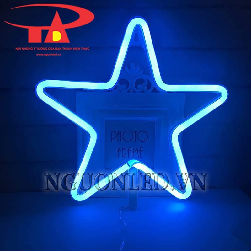 Ảnh led neon ngôi sao xanh dương tại Hà Nội