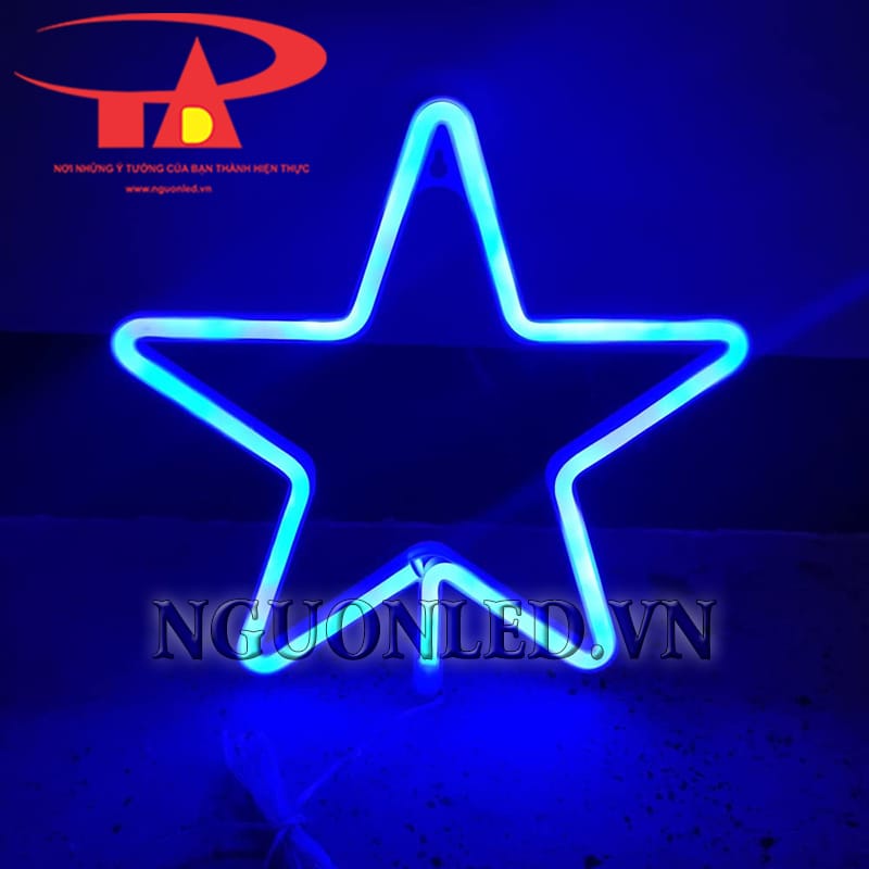 Ứng dụng led neon ngôi sao xanh dương tại Hà Nội