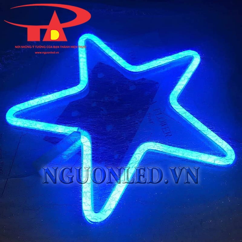 Ứng dụng led neon ngôi sao xanh dương tại TPHCM