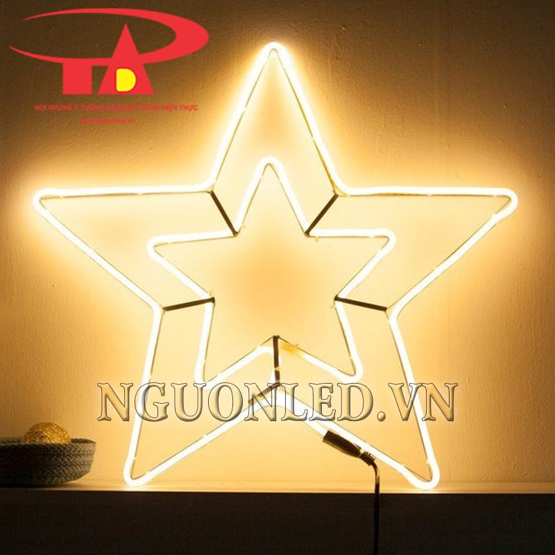 Đèn led ngôi sao đôi neon giá rẻ