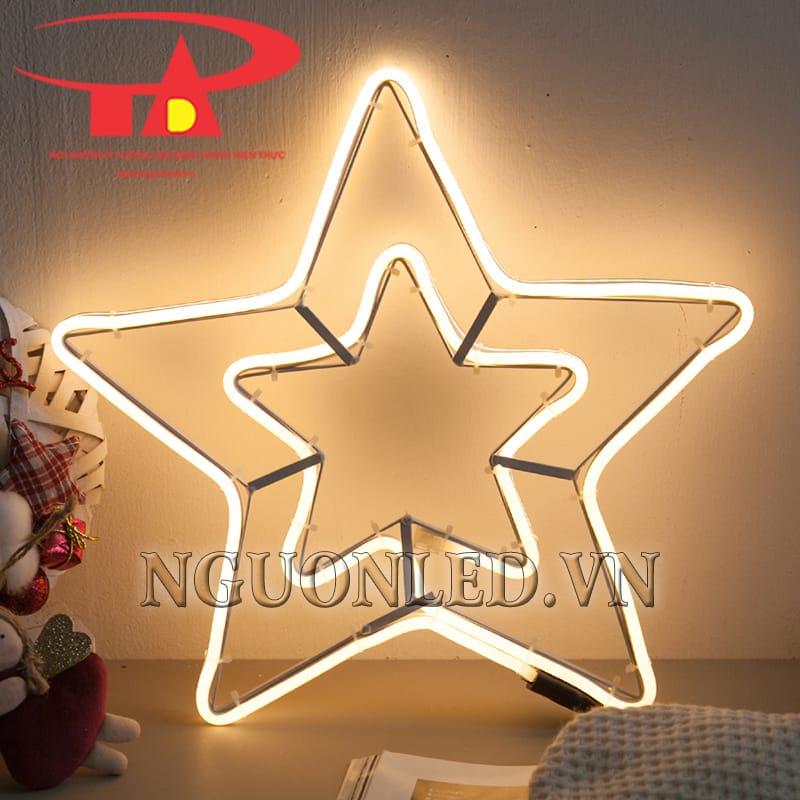 Đèn led ngôi sao đôi neon tại TPHCM