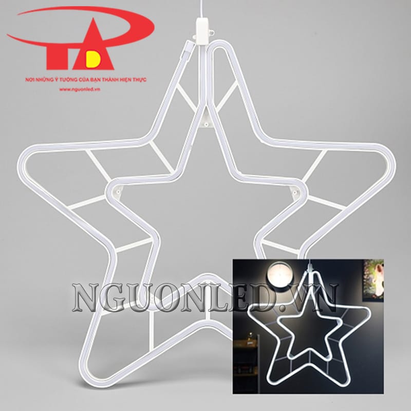 Chi tiết led ngôi sao đôi neon siêu sáng