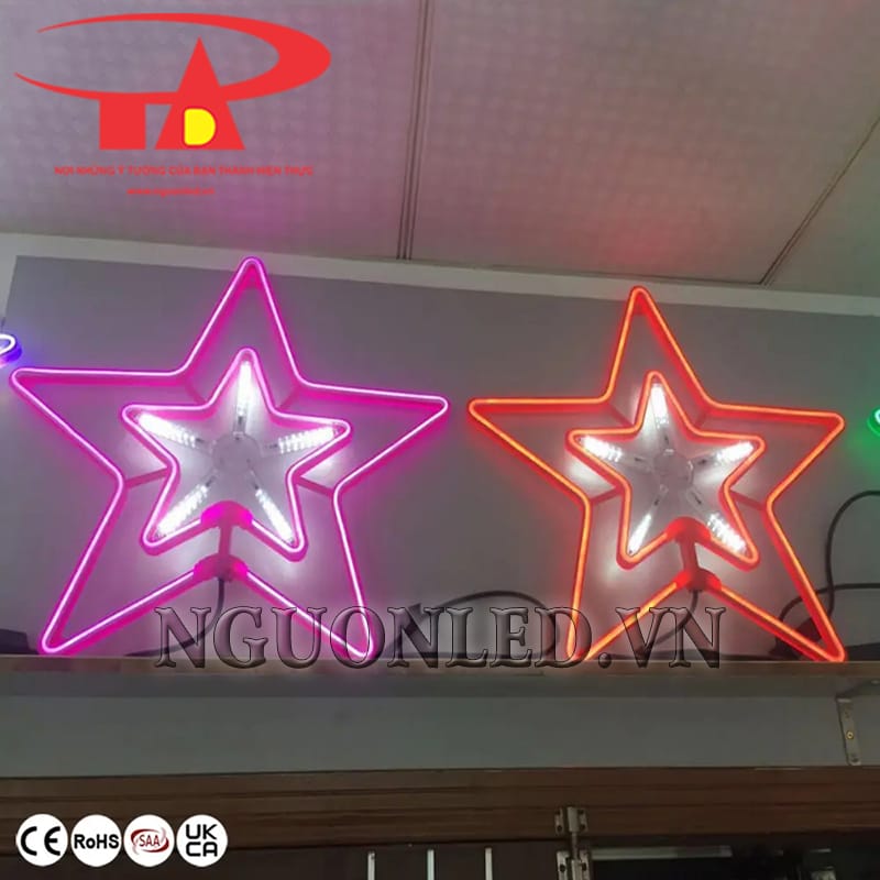 Đèn led sao kép neon giá rẻ