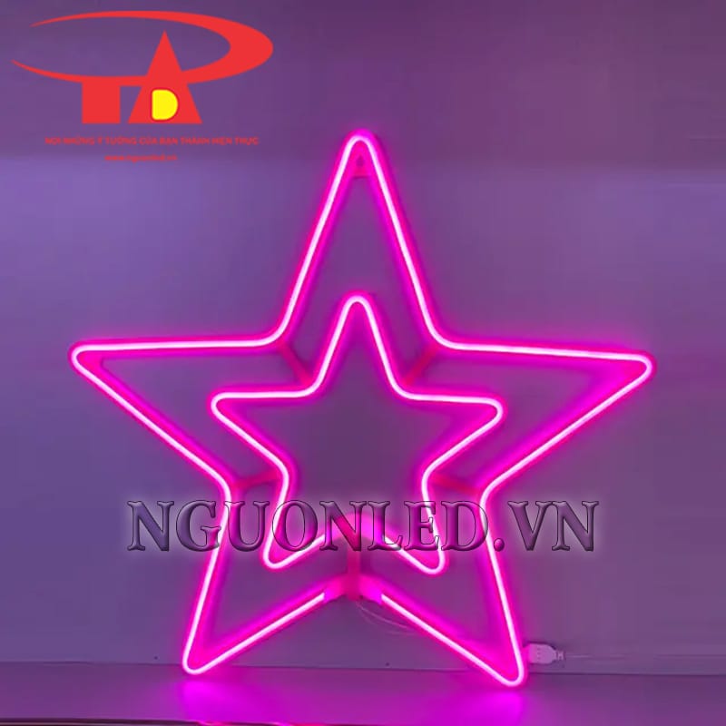 Ảnh led sao kép neon tại Sài Gòn