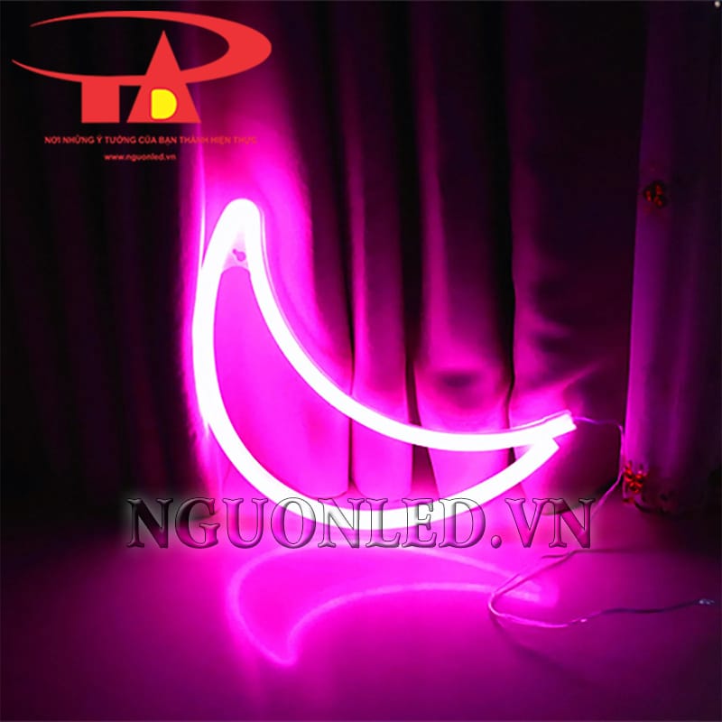 Ứng dụng led trăng khuyết neon màu hồng tại Hà Nội