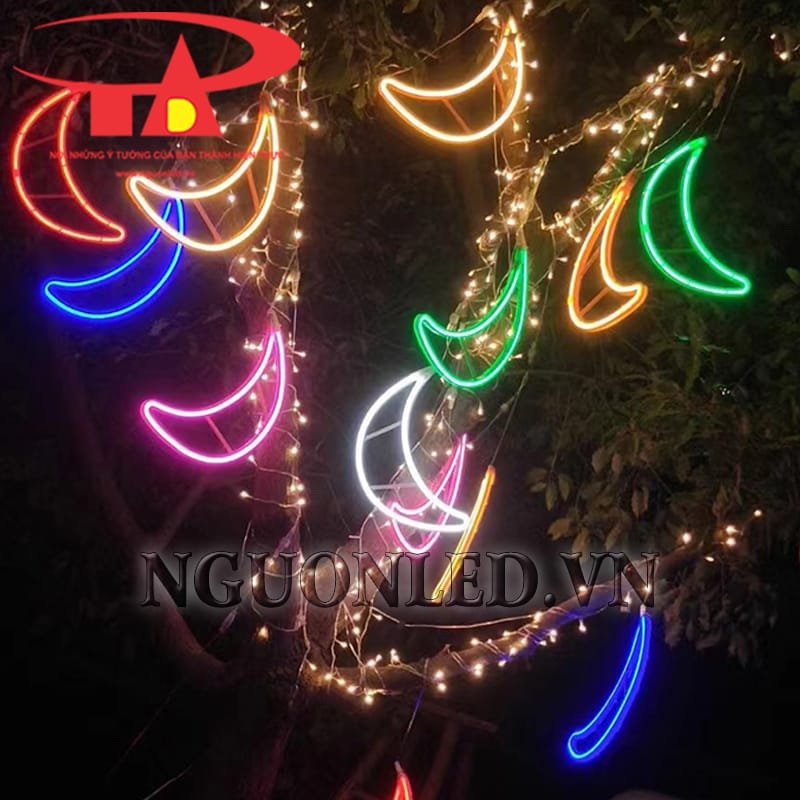 Ảnh led neon mặt trăng ngoài trời