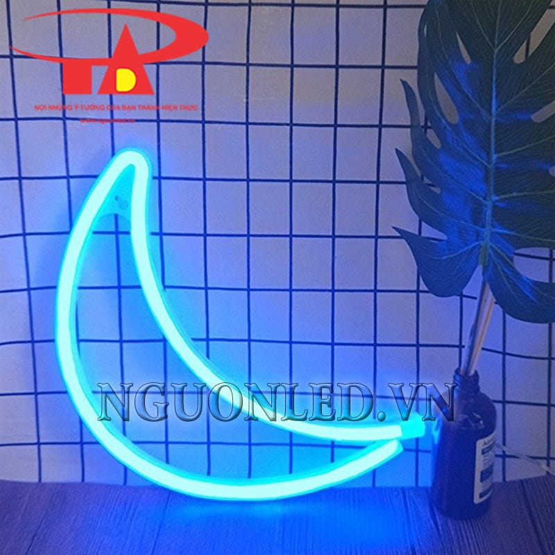 Ứng dụng led trăng khuyết neon xanh dương tại TPHCM