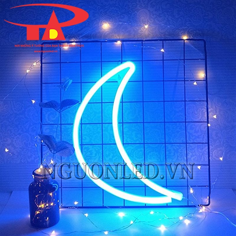 Ứng dụng led trăng khuyết neon xanh dương