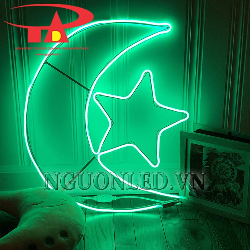 Đèn led neon hình trăng sao trang trí quảng cáo