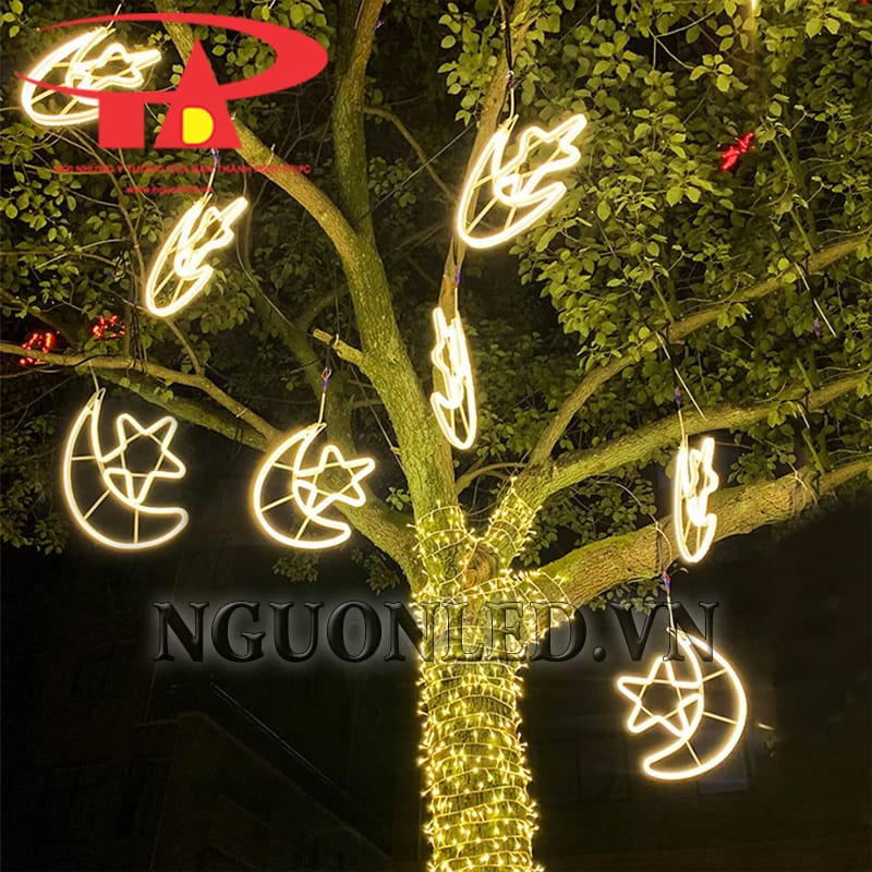 Ảnh led trăng sao dạng neon tại Nha Trang