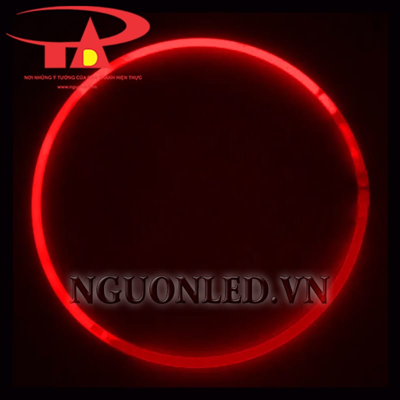 Ảnh led neon vòng tròn màu đỏ giá rẻ