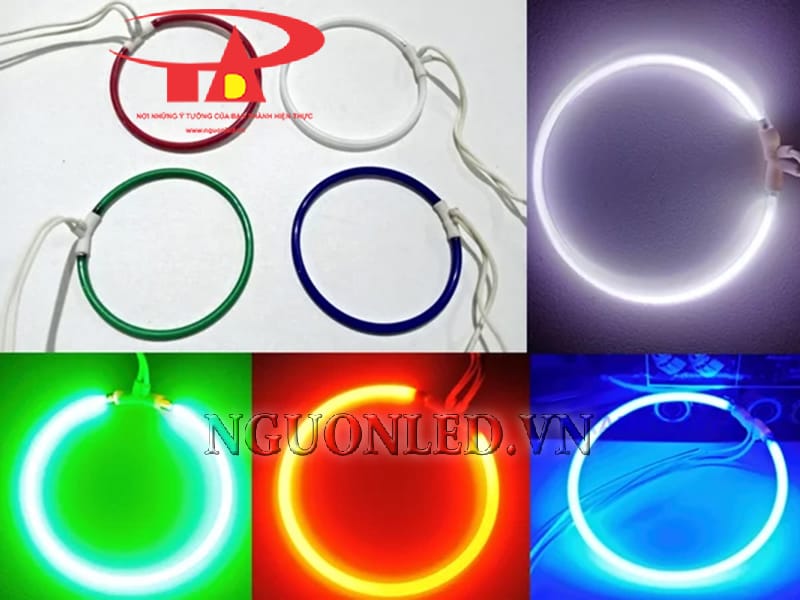 Chi tiết led neon vòng tròn hào quang