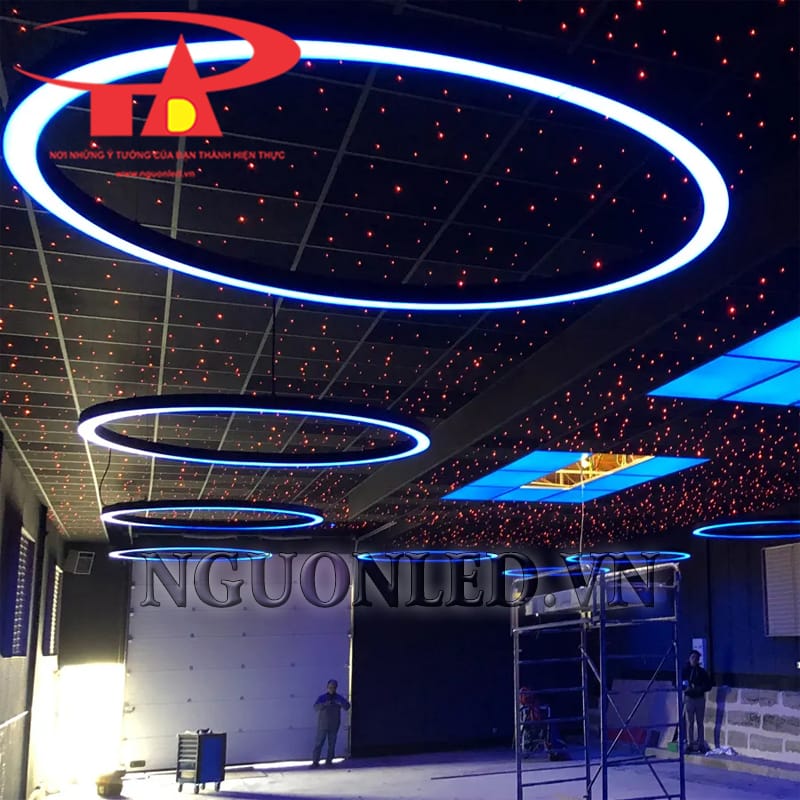 Ảnh đèn led vòng tròn neon ốp trần