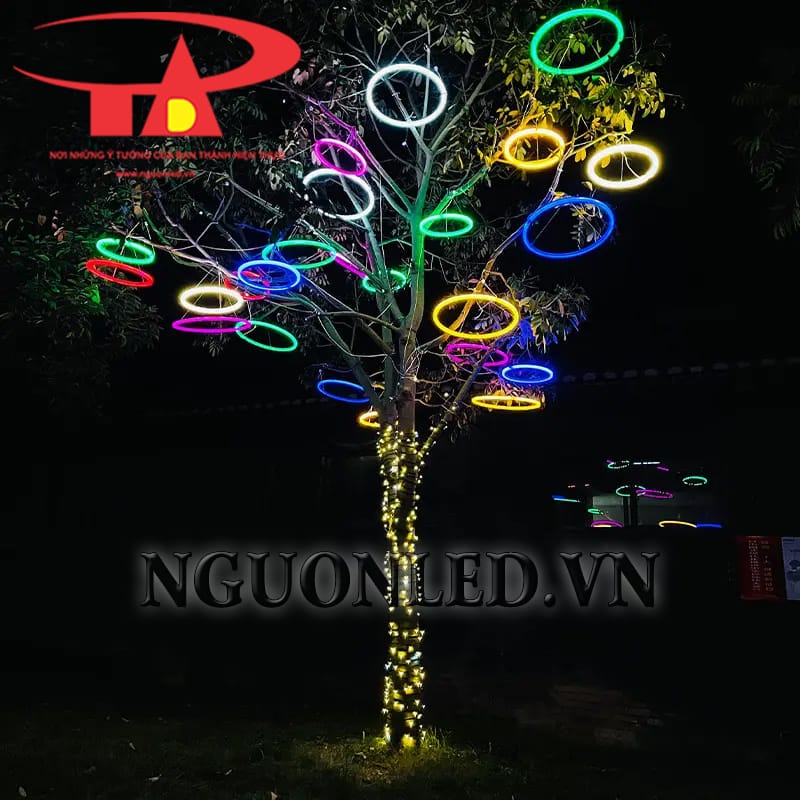 Ứng dụng vòng tròn đèn led neon treo tại Nha Trang